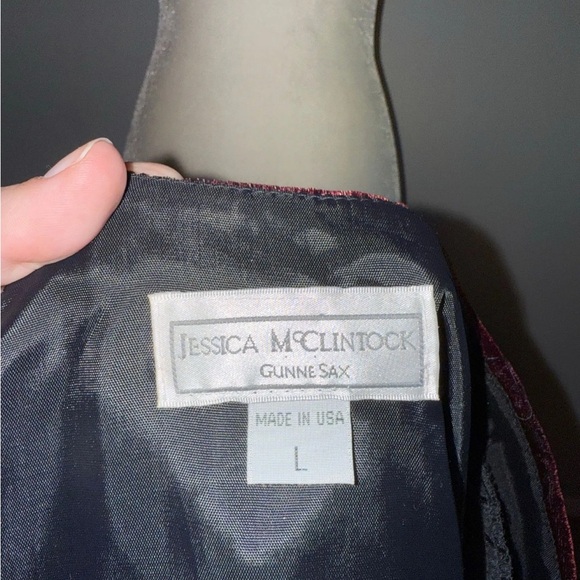 Gunne Sax Deep Burgundy Velvet Bolero Jacket